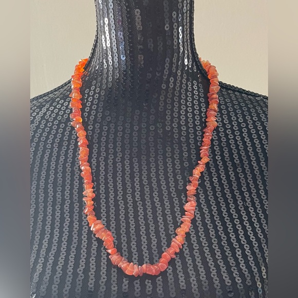 Carnelian Chip Necklace - Picture 1 of 8